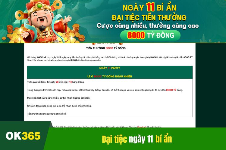 Bí ẩn đại tiệc ngày 11 với hàng trăm giải thưởng có giá trị