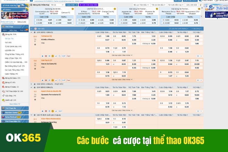 Tham khảo cách đặt cược tại phần mềm cá độ bóng đá OK365